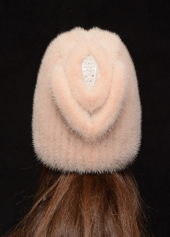 В'язана хутряна норкова жіноча шапка Меховой Стиль (198333341)