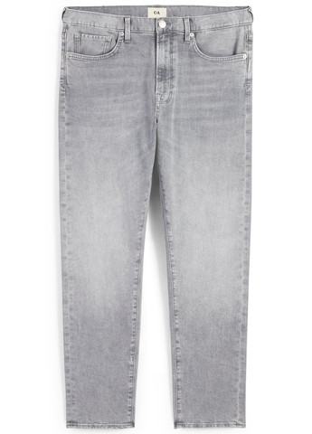 Светло-серые демисезонные зауженные джинсы C&A