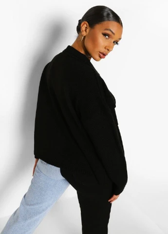 Черный демисезонный кардиган Boohoo