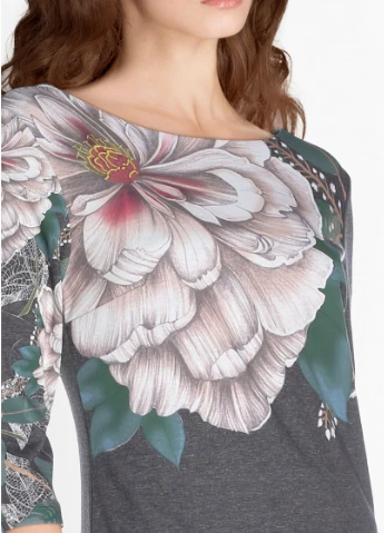 Сіра кежуал сукня Desigual однотонна