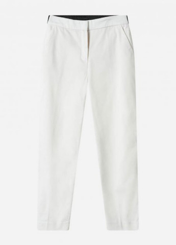 Белые кэжуал демисезонные укороченные, зауженные брюки Orsay