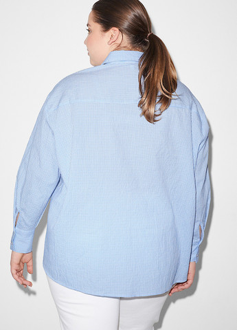 Голубой кэжуал рубашка однотонная C&A