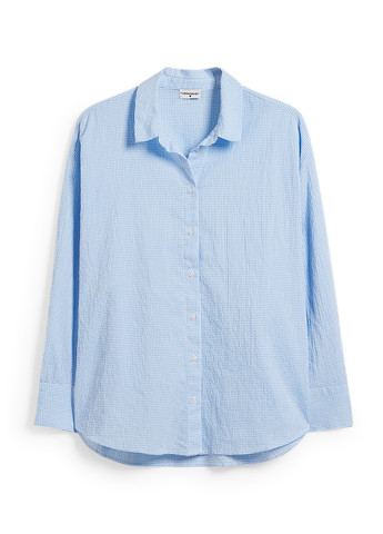 Голубой кэжуал рубашка однотонная C&A