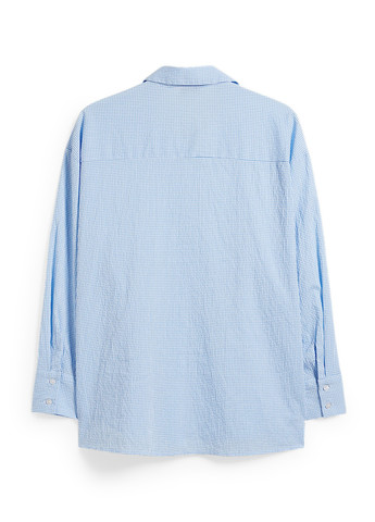 Голубой кэжуал рубашка однотонная C&A