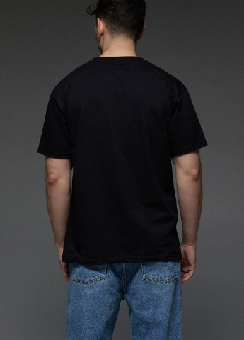Черная футболка мужская с коротким рукавом Aspirine