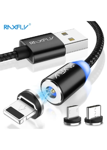 Магнітний кабель для зарядки LED Magnetic RAX118554 RAXFLY (254567305)