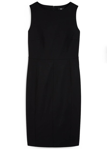 Чорна ділова, кежуал сукня C&A однотонна