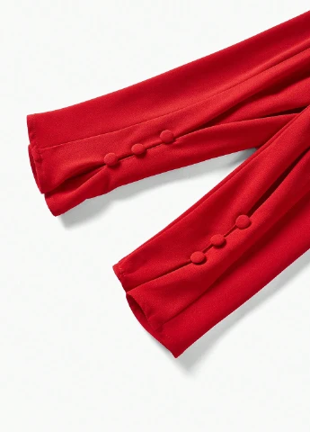 Красное кэжуал платье а-силуэт SHEIN однотонное