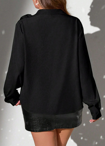 Чорна блуза SHEIN
