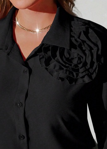 Чорна блуза SHEIN