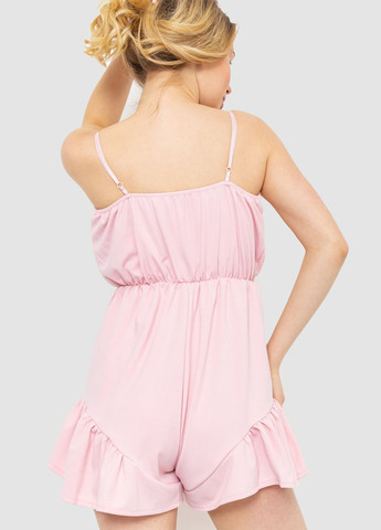 Комбинезон Ager комбинезон-шорты однотонный светло-розовый кэжуал полиэстер