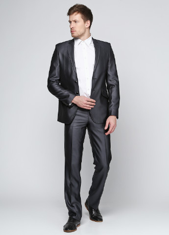 Грифельно-сірий демісезонний костюм (піджак, штани) брючний Galant