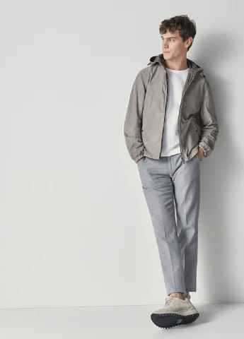 Серая демисезонная куртка двухсторонняя Massimo Dutti