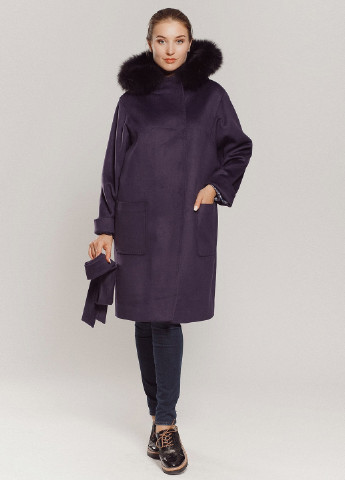 Фиолетовое зимнее Пальто однобортное Esmeralda