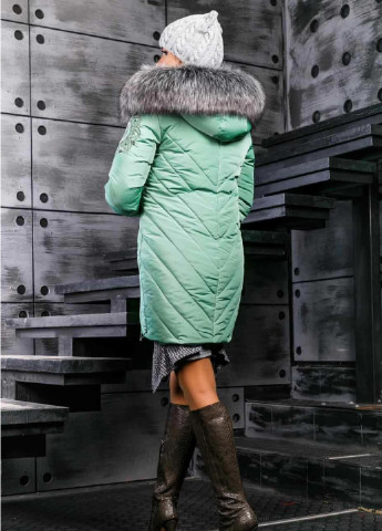 Оливковая зимняя зимовая куртка l Seventeen