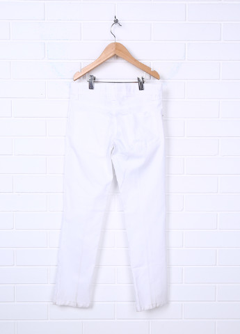 Белые кэжуал летние зауженные брюки Manuell & Frank