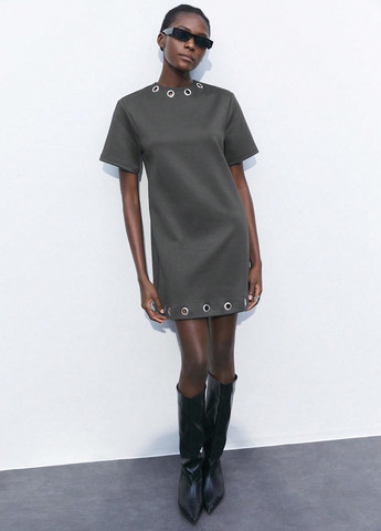 Сіра кежуал сукня SHEIN однотонна