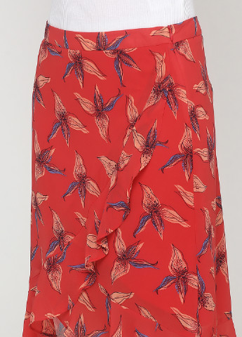 Коралловая кэжуал цветочной расцветки юбка Tom Tailor