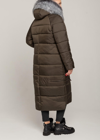 Оливковая (хаки) зимняя пальто-куртка barbara MioRichi