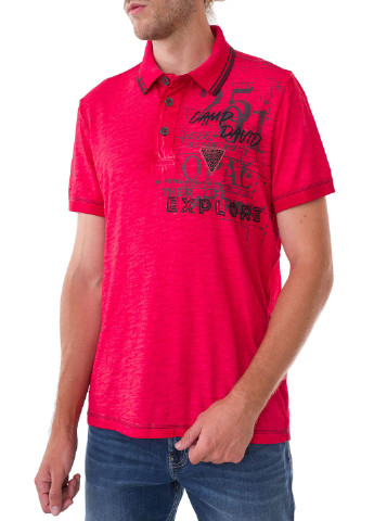 Красная мужская футболка поло Camp David однотонная