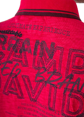 Красная футболка-поло для мужчин Camp David однотонная