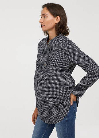 Темно-синяя демисезонная блуза для беременных H&M