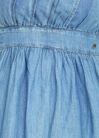 Блакитна джинсова сукня коротка Garcia однотонна
