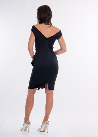 Чорна вечірня плаття, сукня футляр, з відкритими плечима Lipsy однотонна