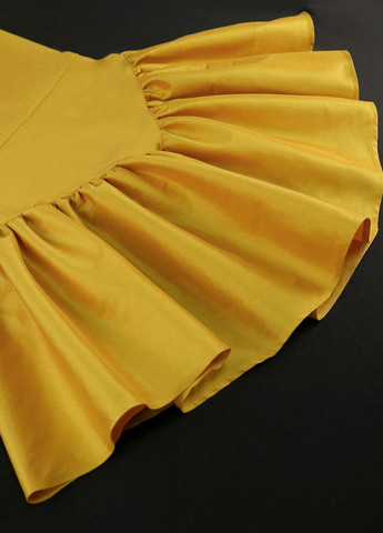 Жовтий коктейльна сукня бебі долл SHEIN однотонна