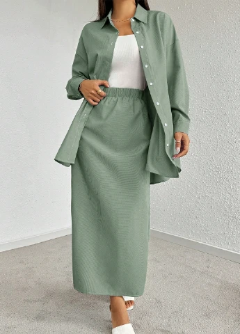 Костюм (рубашка, юбка) SHEIN (316740044)