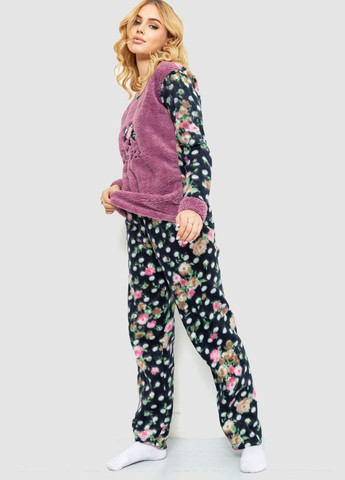 Сливовая зимняя пижама (свитшот, брюки) Ager