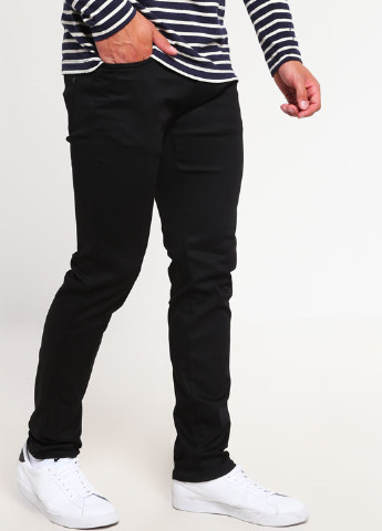 Черные демисезонные зауженные джинсы Replay