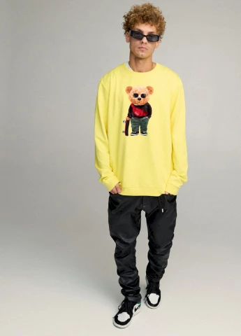Жовтий світшот чоловічий oversize /no flis/ YAPPI (252258376)
