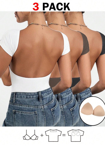 Футболка (3 шт.) SHEIN - (346914818)