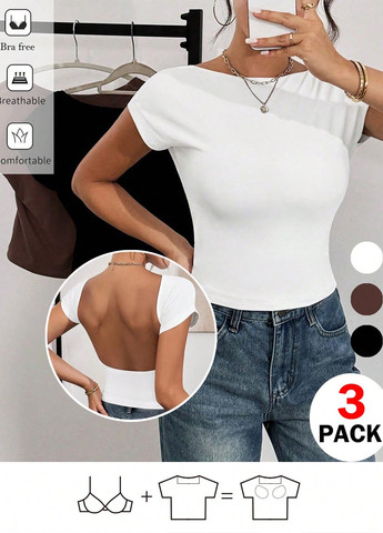 Футболка (3 шт.) SHEIN - (346914818)