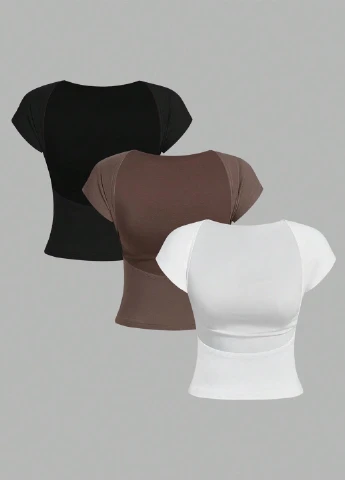 Футболка (3 шт.) SHEIN - (346914818)
