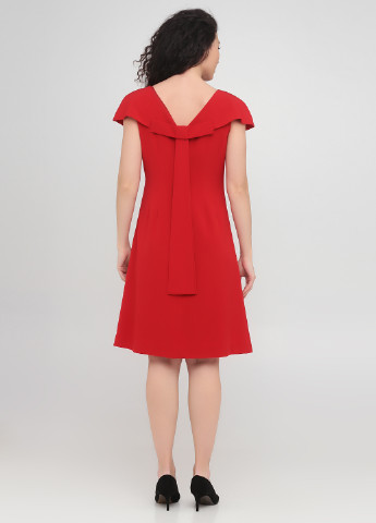 Красное коктейльное платье а-силуэт The J. Peterman Company однотонное
