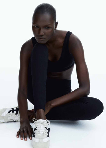 Черные демисезонные леггинсы H&M