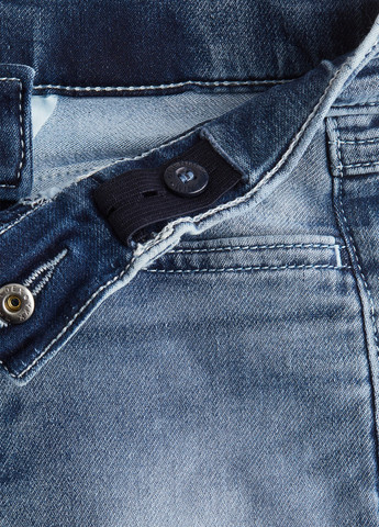 Синие демисезонные зауженные джинсы H&M