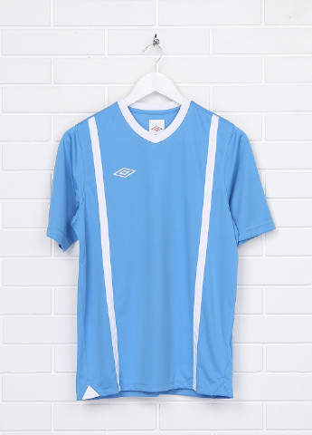 Голубая летняя футболка с коротким рукавом Umbro
