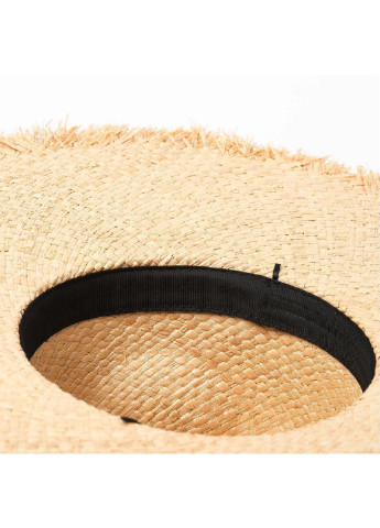 Соломенная шляпа федора с бахромой (Je103) No Brand федора темно-бежевая солома