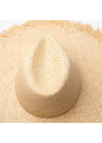 Соломенная шляпа федора с бахромой (Je103) No Brand федора темно-бежевая солома