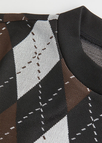 Коричнева кежуал сукня H&M з геометричним візерунком