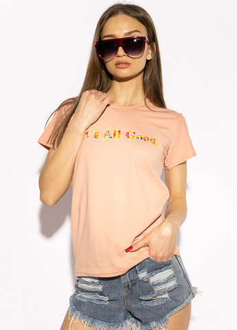 Персиковая летняя футболка Time of Style