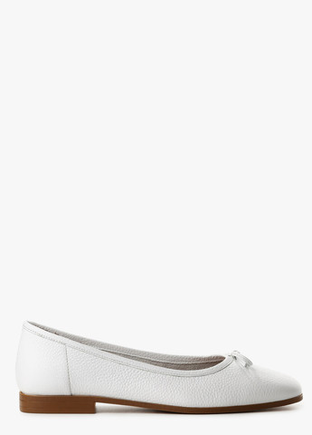 Женские балетки Le'BERDES | белые однотонные бант натуральная кожа (293152931)