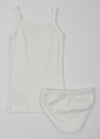 Молочный демисезонный комплект (майка, трусы) Фламинго