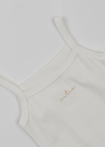 Молочный демисезонный комплект (майка, трусы) Фламинго