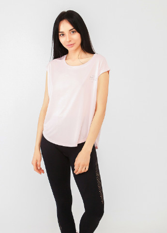 Бледно-розовая летняя футболка с коротким рукавом Why Not