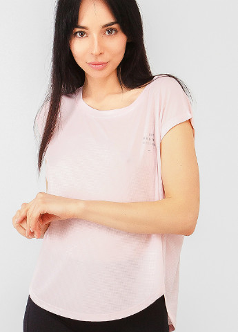 Бледно-розовая летняя футболка с коротким рукавом Why Not