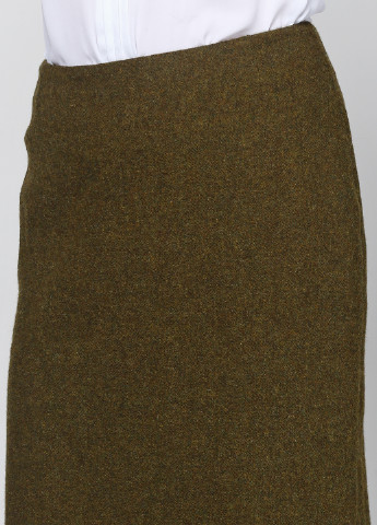 Оливковая кэжуал однотонная юбка Алеся